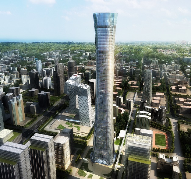 918博天堂中标北京第一高528米中国尊  创立行业“第一高”大满贯纪录